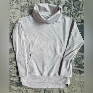 Lululemon oatmeal heather cowl neck sweatshirt/top 8